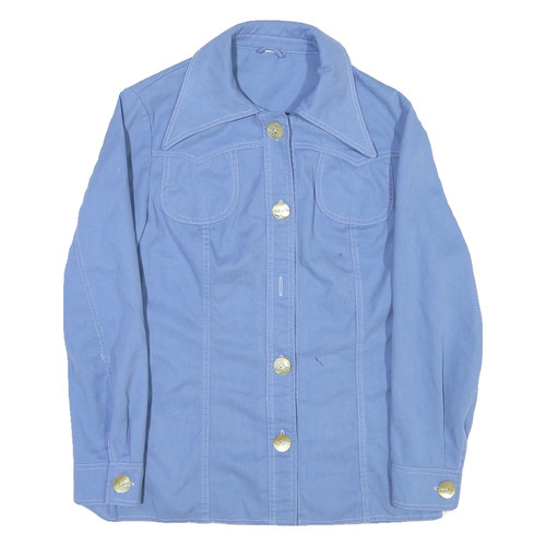 Giacca button cotone blu - button,