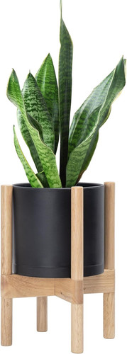 Fioriera nero opaco con - fioriera, 8"