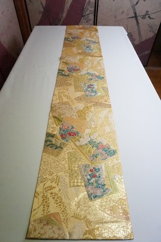 Broccato oro seta fukuro - oro,