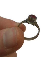 *HH* Bigiotteria vintage anello fedina con pietra ring anni '30/40 anellino 