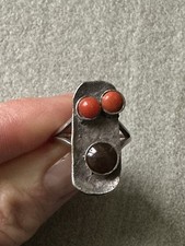 Antique Silver Coral Ring