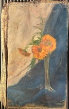 QUADRO DIPINTO VASO FIORI OLIO