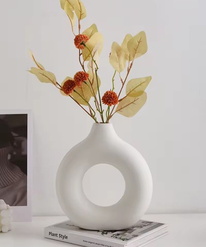 Vaso fiori bianco nordico - vaso,