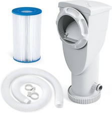 SkimmerPlus 1.500 GPH 2-in-1 Pompa Filtro e Sistema Skimmer per Fuori Terra...