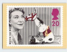 Cartolina Grandi Stelle dal Piccolo Schermo Muffin Il Mulo Francobollo da 20 Pence