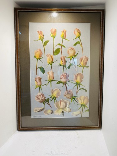 Tableau les roses signé - les,