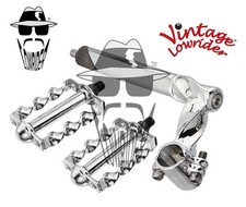 Bici vintage Lowrider stelo quadrato ritorto e pedali piatti 1/2" 20-26" CROMO