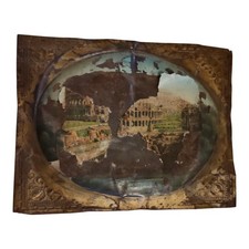 Antico Dipinto su rame sbalzato