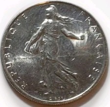 1999 FRANCE 1 FRANC BU Copper