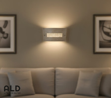 Plafoniera  in ecopelle grigia e strass 2 luci E27 lampada da parete moderna