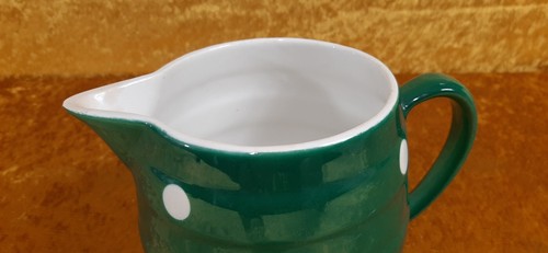 Brocca vintage verde pois