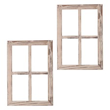  2 Pcs Finte Finestre Legno
