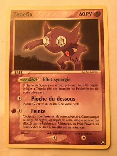 Carte pokémon tenefix - carte,