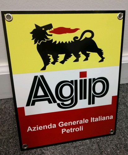 Insegna agip italy benzina - insegna,
