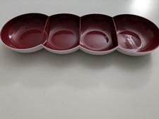 Antipastiera Allegra Tupperware Rosso scuro E Bianca