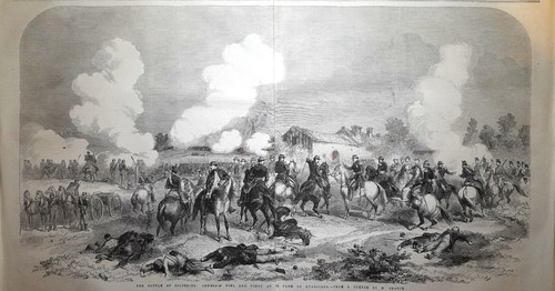 Stampa antica battaglia - stampa, di