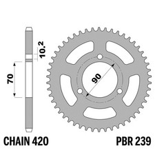 BUCCI MOTO BRS PITBIKE 125 2008-2009 corona PBR passo 420 36 Denti Ferro