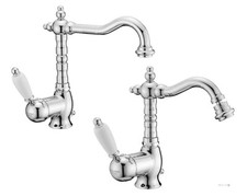 Rubinetto miscelatore per lavabo e bidet New Old di Porta e Bini ottone cromato