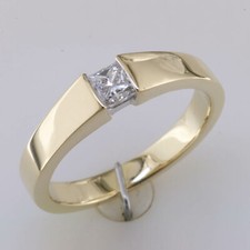 Anello solitario lunetta - , 0,50