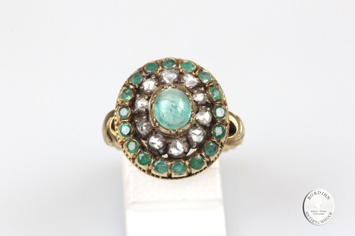 Anello carati oro smeraldo - 14,