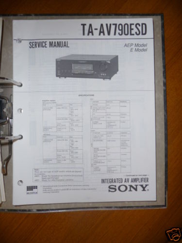 Service manual sony - service,