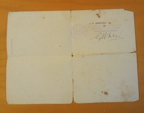 Raro autografo dell ammiraglio - autografo, dell'ammiraglio