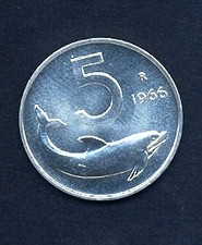 5 Lire 1966 da rotolino in FDC