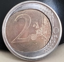 2 EURO DANTE ALIGHIERI ITALIA CON RARO ERRORE DI CONIO  “OCCHIO DI BUE”