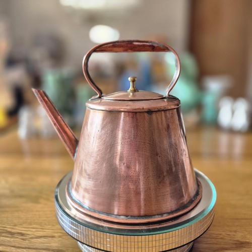 Antique copper ships kettle - antique,