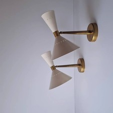 Pair Large Lamps Appliques