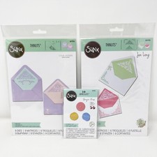 Sizzix Thinlits Fodere per busta in pizzo botanico e guarnizioni in cera Impresslits NUOVE