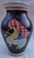VASETTO VASO NERO CERAMICA CAS SOLIMENE VIETRI  NO GAMBONE RARO POTTERY MIDCENTU