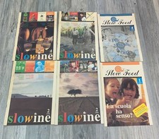 LOTTO DI 4 RIVISTE SLOWINE ANNATE 1997/2000 + 2 RIVISTE IN OMAGGIO LIBRI CUCINA 