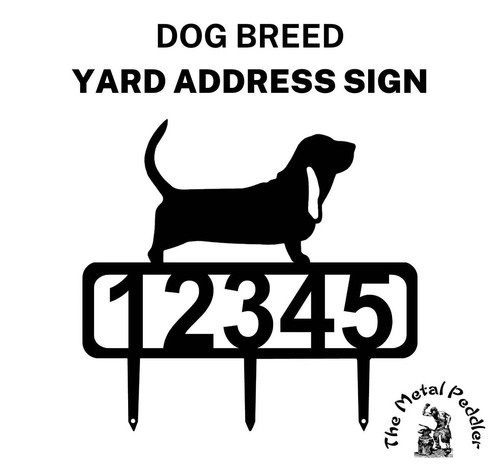 Basset hound yard - hound, sign