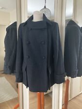 nuovo giacca nera cappotto corto caban lana TARA JARMON taglia 40/42 (frz.44)