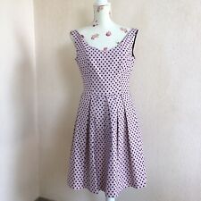 PINKO abito vestito rosa pois neri anni 50 dots dress Tg 44