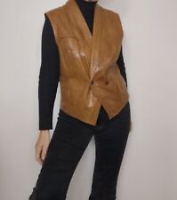Gilet vintage in vera pelle effetto serpente