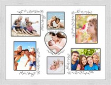 Cornice shabby portafoto FAMILY MODERN 30X40 cm WHITE