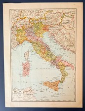 Mappa Vintage Italia Carta
