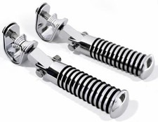 Pedane da Paramotore Harley Moto Custom Pedanine Universali Richiudibili Cromate