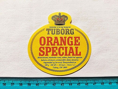 Etichetta birra tuborg orange - birra,