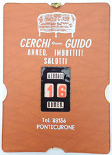 CERCHI GUIDO ARREDAMENTI IMBOTTITI  CALENDARIO PERPETUO PLASTIFICATO ANNI '60