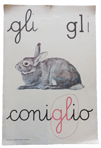 Cartello alfabetiere per - /,