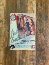 Insegna in metallo Il telefono vi unisce a Casa,  20x30 cm