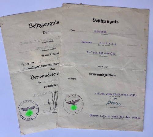Diplomi militari tedeschi 2gm