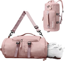 Borsone Palestra Rosa Con Tasca Bagnata, Borsa Sportiva Donna Multifunzionale pe