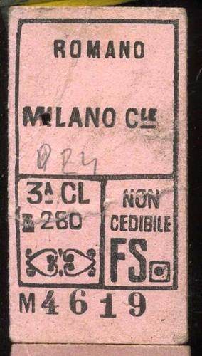 Biglietto treno ferrovia - treno,