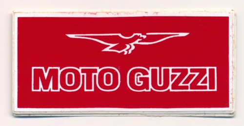 Classic red moto guzzi sticker - classic,