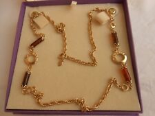 COLLANA  firma SARAH COVENTRY cilindri in lucite colore ambra del 1977