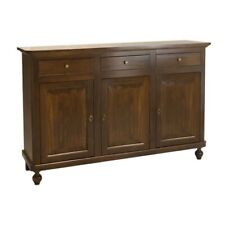 CREDENZA MADIA 3 PORTE E 3 CASSETTI NOCE SCURO ARTE POVERA CLASSICO (506)